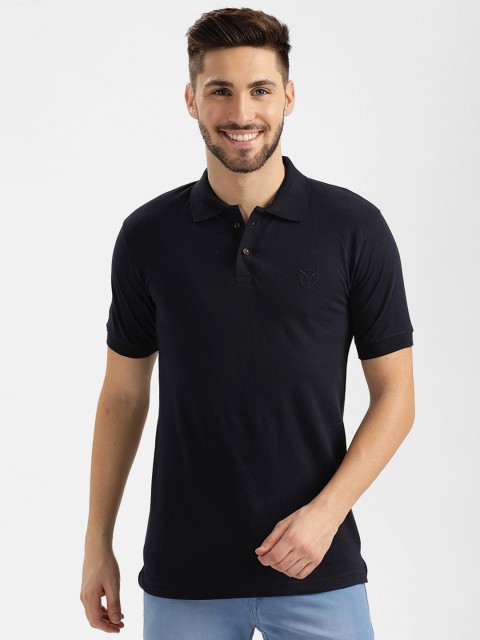 

V2 Value & Variety Men Black Polo Collar T-shirt