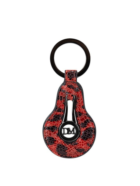 

Da Milano Red & Black Printed Genuine Leather Keychain