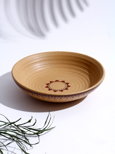 

Fabindia Beige Printed Ceramic Rega Decal Bowl 800ml