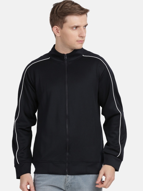 

MASH UNLIMITED Men Black Open Front Jacket