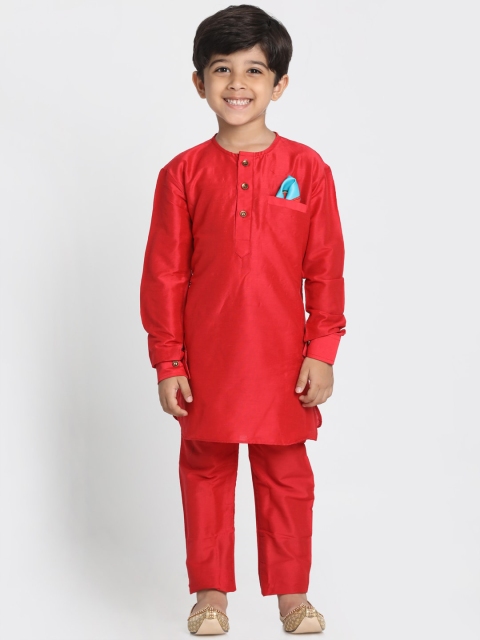 

JBN Creation Boys Red Kurti with Salwar