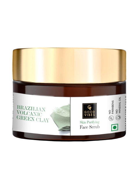 

Good Vibes Brazilian Volcanic Green Clay Skin Purifying Face Scrub - 50 g, White