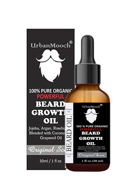 

UrbanMooch Set Of 2 Natural & Organic Beard Growth Oil, Brown