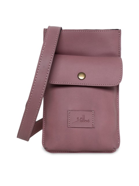

yelloe Pink PU Structured Sling Bag with Fringed