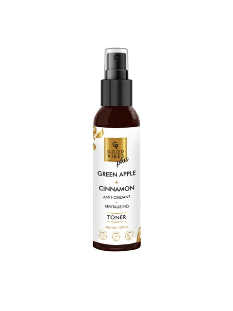 

Good Vibes PlusGreen Apple & Cinnamon Anti-Oxidant Revitalizing Toner - 120 ml, White