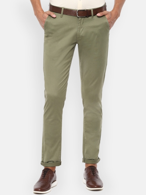 

Van Heusen Sport Men Olive Green Slim Fit Trousers