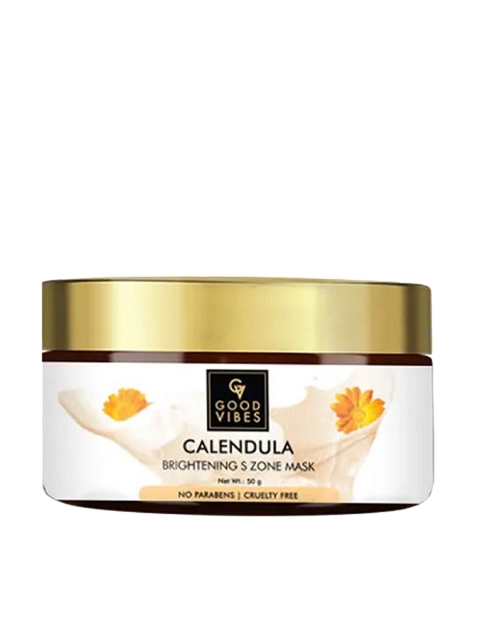 

Good Vibes Unisex Calendula Brightening S Zone Mask 50 g, White