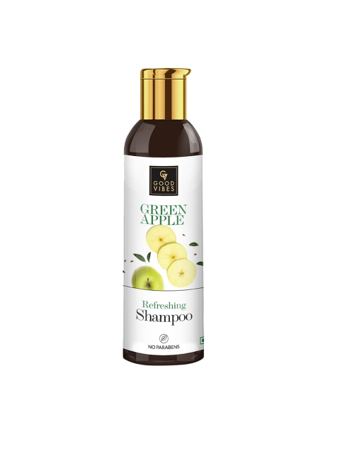 

Good Vibes Unisex Green Apple Shampoo 200 ml, Transparent