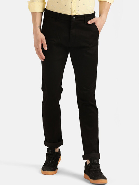 

V2 Value & Variety Men Black Chinos Trousers