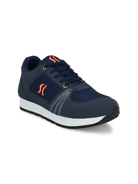 

Sir Corbett Men Navy Blue Mesh Jogging Non-Marking Shoes