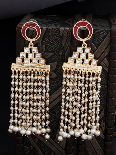 

Sukkhi Red Contemporary Drop Earrings