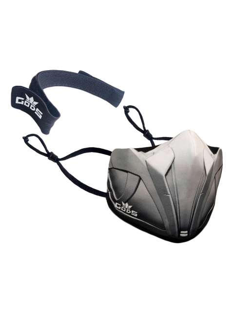 

GODS Adult Black & Grey Printed Outdoor Reusable Face Protector Cloth Face Mask