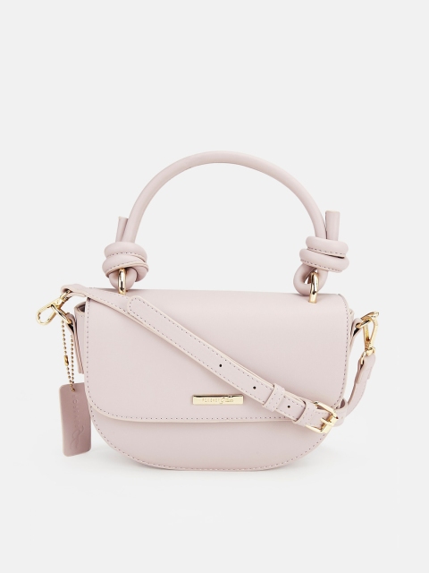 

Forever Glam by Pantaloons Pink Structured Sling Bag with Tasselled