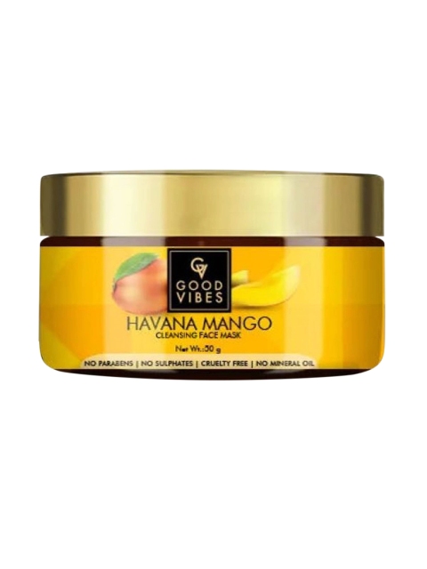 

Good Vibes Unisex Havana Mango Cleansing Face Mask 50 g, Yellow