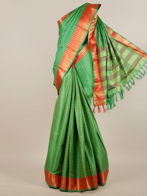 

Pothys Green & Red Woven Design Saree