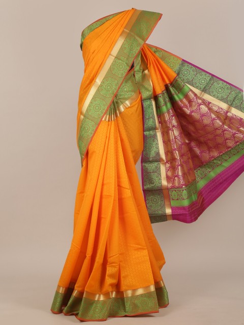 

Pothys Orange & Green Woven Design Zari Art Silk Saree