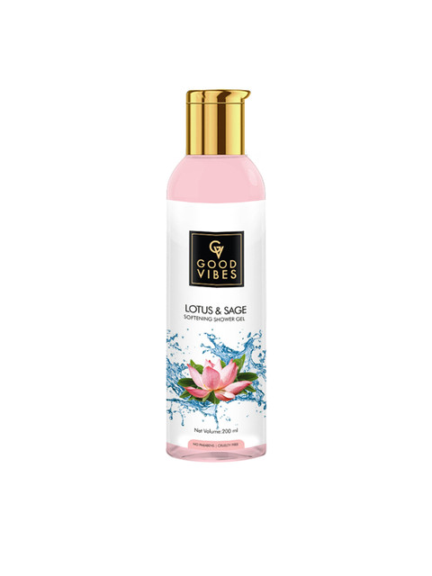 

Good Vibes Unisex Lotus & Sage Softening Shower Gel 200 ml, Pink