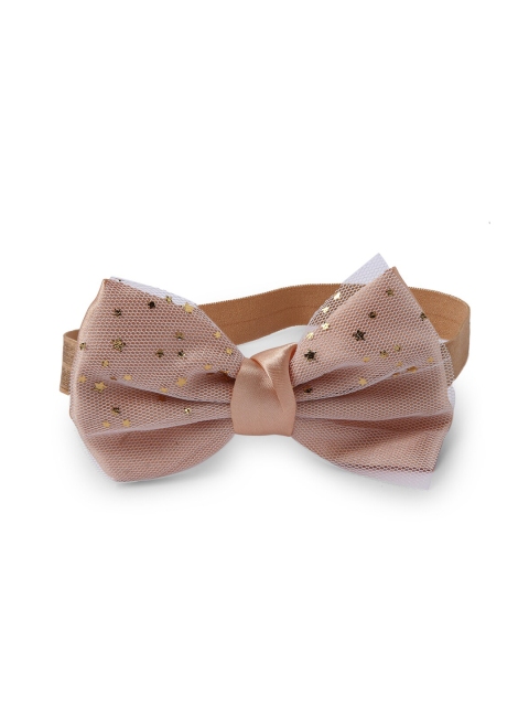 

Stoln Girls Peach-Coloured & Gold-Toned Embellished Hairband