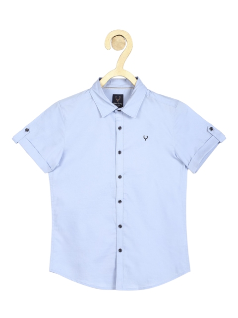 

Allen Solly Junior Boys Blue Slim Fit Pure Cotton Casual Shirt
