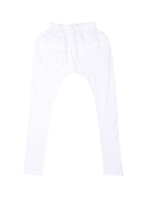 

Fabindia Boys White Solid Pure Cotton Churidar