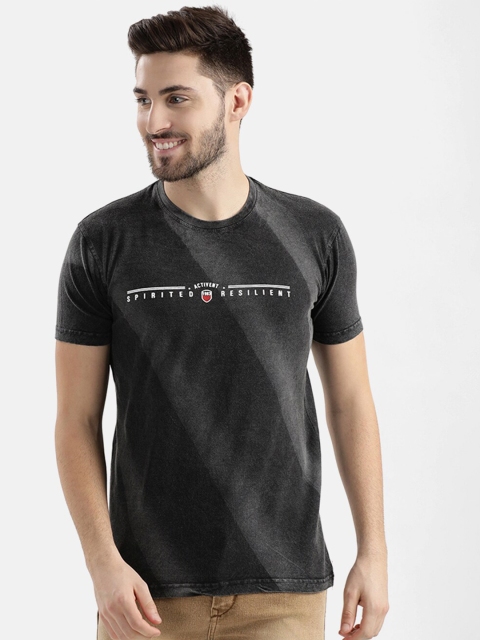 

V2 Value & Variety Men Black Typography Printed Faded T-shirt
