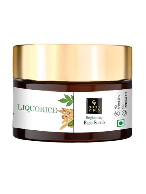 

Good Vibes Liquorice Brightening Face Scrub - 50 g, White