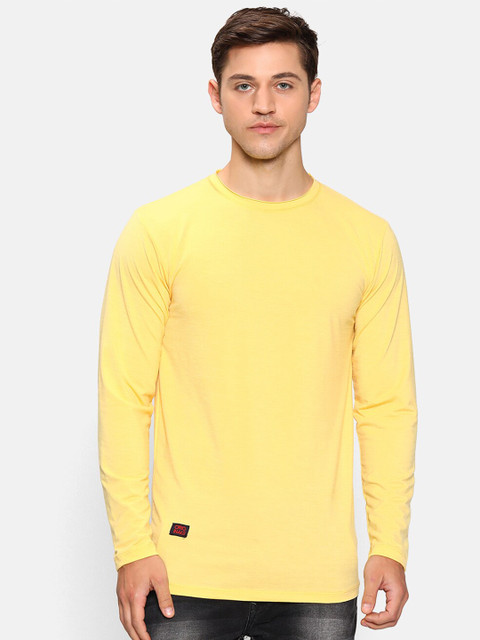 

V2 Value & Variety Men Yellow Solid T-shirt