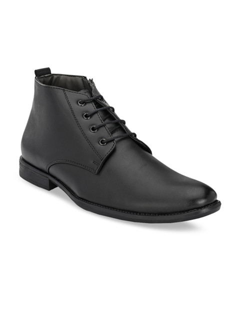 

Ferraiolo Men Black Solid Formal Boots