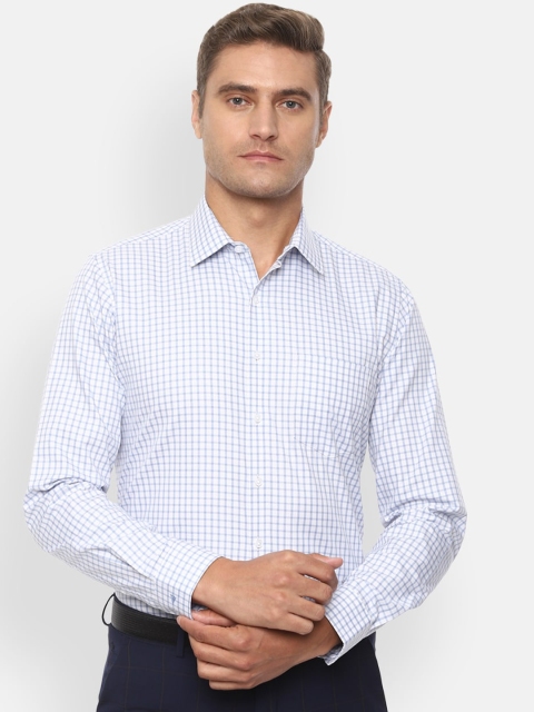 

Van Heusen Men White Slim Fit Checked Casual Shirt
