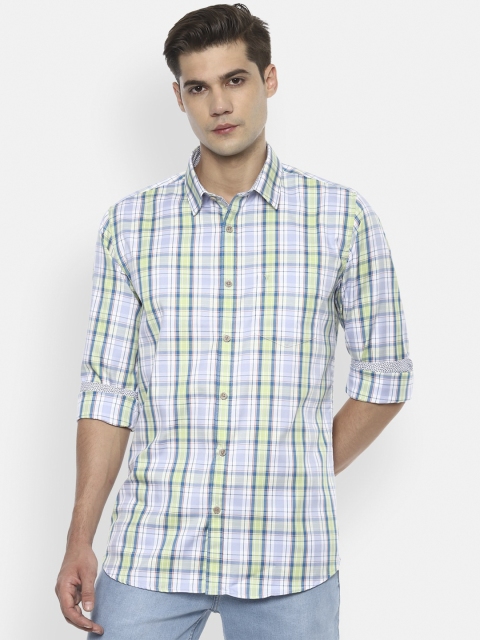 

Van Heusen Sport Men Blue Slim Fit Checked Casual Shirt