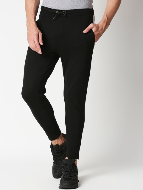 

Bewakoof Men Black & White Solid Joggers