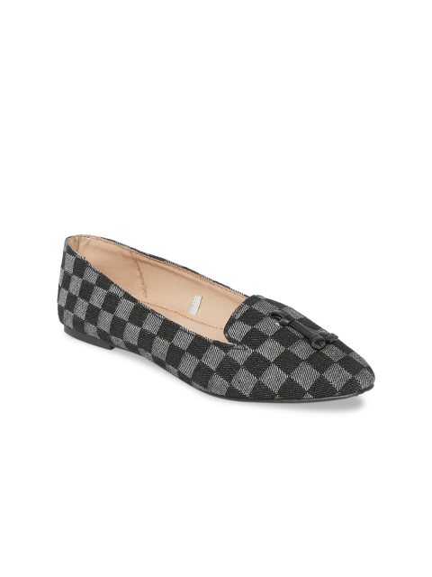

People Women Black Printed Ballerinas Flats