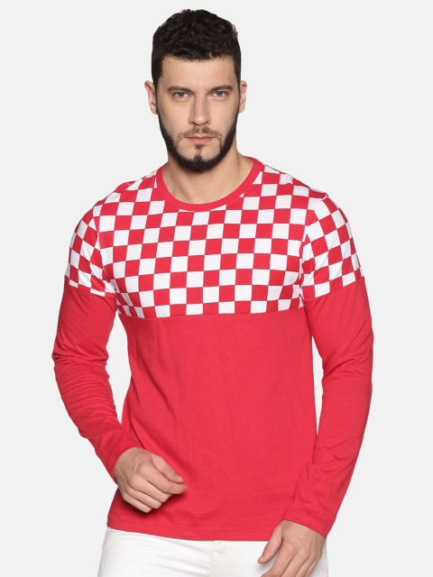 

UrGear Men Red & White Printed T-shirt