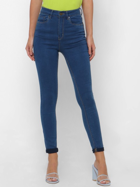 

FOREVER 21 Women Blue High-Rise Jeans