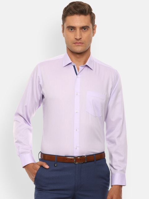 

Van Heusen Men Purple Self Design Formal Shirt