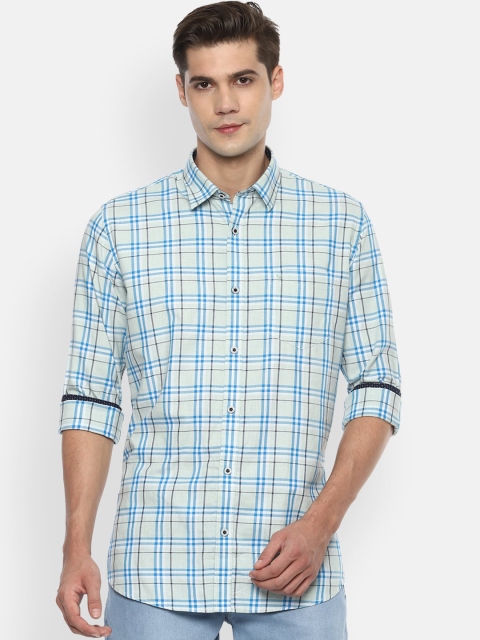 

Van Heusen Sport Men Blue Slim Fit Checked Casual Shirt