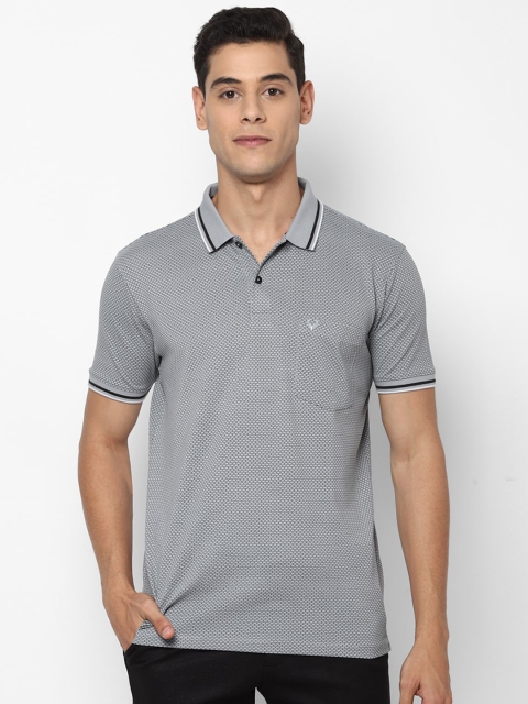 

Allen Solly Men Grey Printed Polo Collar T-shirt