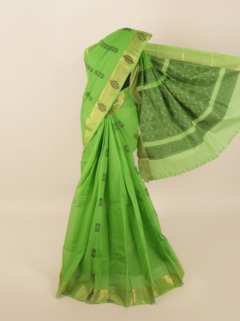 

Pothys Green & Black Woven Design Zari Saree