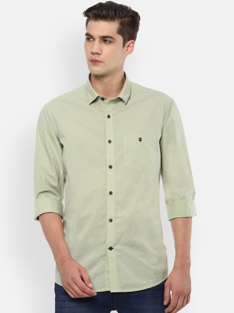 

Louis Philippe Sport Men Green Slim Fit Opaque Pure Cotton Casual Shirt
