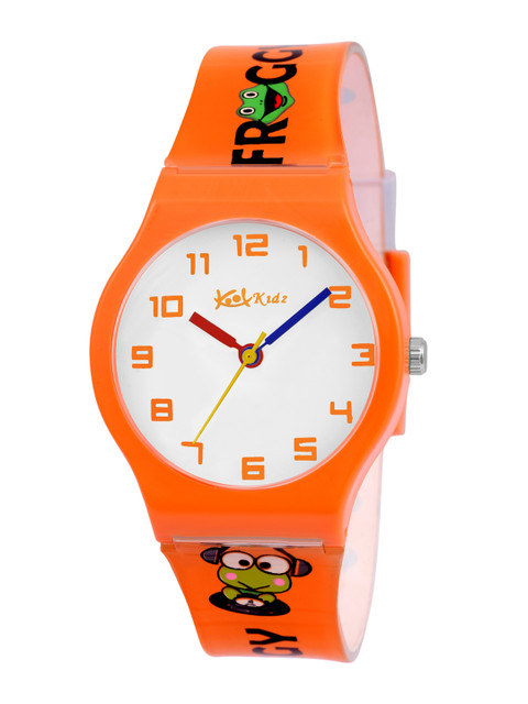 

Kool Kidz Unisex Kids White Dial & Orange Straps Analogue Watch