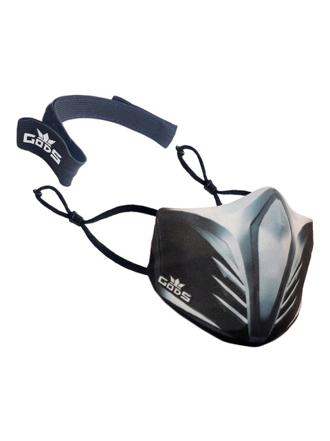 

GODS Unisex Black & Grey Printed Outdoor Reusable Cloth Face Mask
