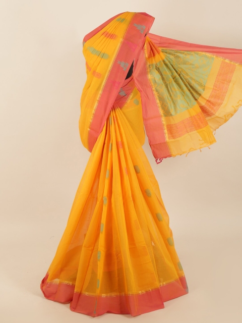 

Pothys Yellow & Pink Woven Design Saree