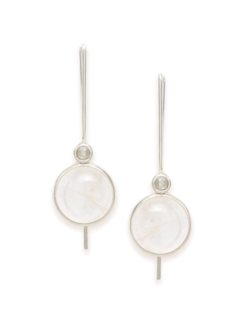 

Fabindia Silver-Toned Contemporary Drop Earrings