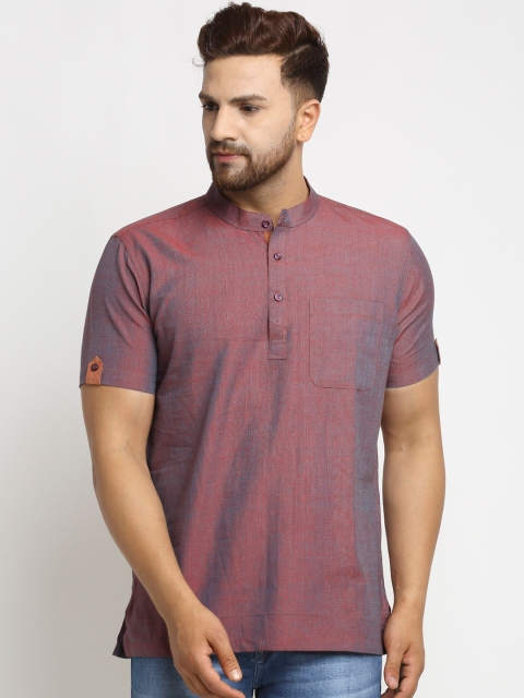 

NEUDIS Men Purple Cotton Kurta