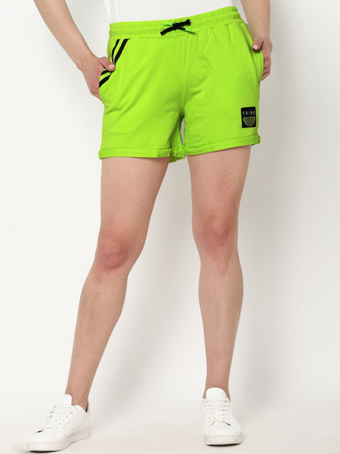 

Allen Solly Woman Women Green Mid-Rise Regular Shorts