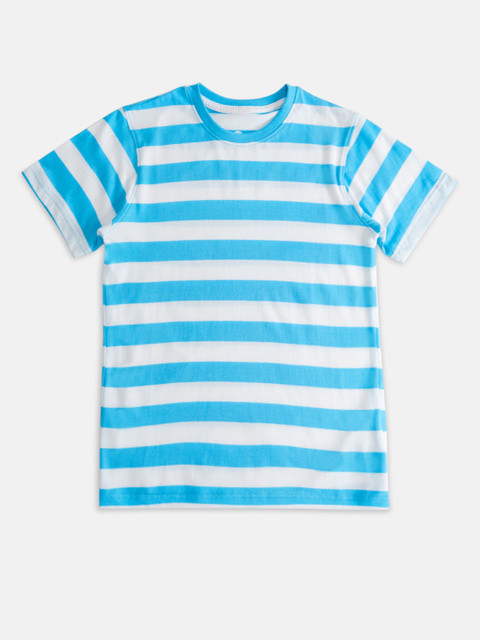 

Pantaloons Junior Boys Blue Striped T-shirt