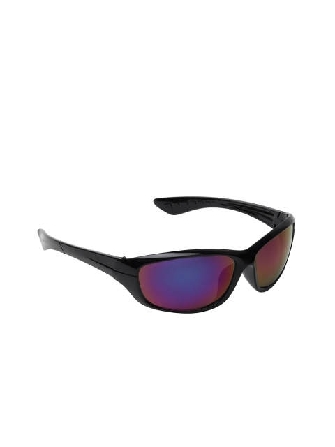 

CRIBA Unisex Blue Lens & Black Sports Sunglasses with UV Protected Lens