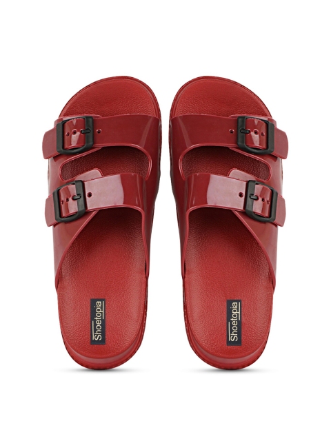 

Shoetopia Girls Red Sliders