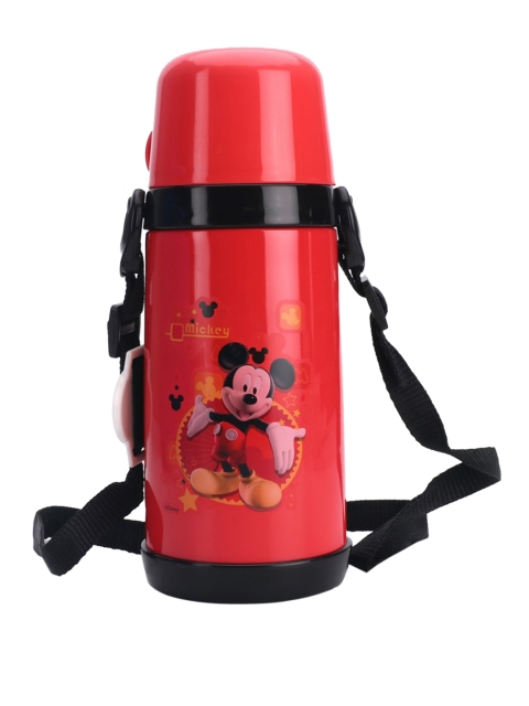 

Disney Kids Red & Black Micky Mouse Printed Flask Water Bottle 500 Ml