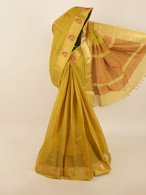 

Pothys Green & Brown Saree